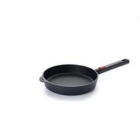 Woll Diamond Logic XR Flat Pan Inductive Diameter 24 cm Height 5 cm with Removable Handle Suitable for All Hob Types Cast Aluminium Non-Stick Coating Oven-Proof Black