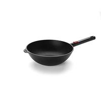 Woll Diamond Logic XR Wok and Mixing Pan Inductive Diameter 30 cm Height 10 cm with Removable Handle Suitable for All Hobs Cast Aluminium Non-Stick Coating Oven-Proof Black