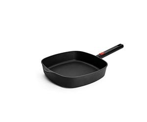 Woll Diamond QXR Eco Logic Square Pan Inductive 28 x 28 cm 6.5 cm High with Removable Handle Suitable for All Hob Types PFAS-Free Cast Aluminium Oven-Proof Black