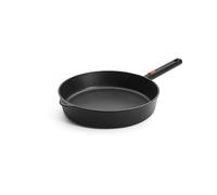 Woll Eco Logic QXR Cast High Rim Pan Inductive Diameter 32 cm 7 cm High with Removable Handle Suitable for All Hob Types PFAS-Free Non-Stick Coating Cast Aluminium Oven-Proof Black