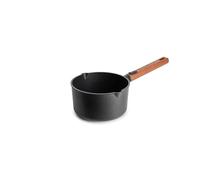 Woll Eco Logic QXR Sauce Pot Inductive Diameter 18 cm Height 10 cm 2.0 litres with Removable Sustainable Wooden Handle Suitable for All Hob Types PFAS-Free Non-Stick Coating Cast Aluminium