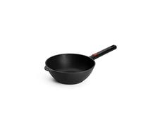 Woll Eco Logic QXR Wok and Stirring Pan and Mixing Pan Inductive Diameter 24 cm Height 10 cm with Removable Handle Suitable for All Hob Types PFAS-Free Non-Stick Coating
