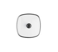 Woll Logic Pro 28 x 28 cm Square Safety Glass Lid with Stainless Steel Knob