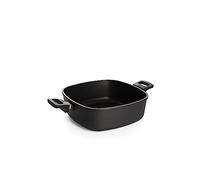 Woll Nowo Titanium Square Casserole Dish 28 x 28 cm Height 10 cm 6.0 Litres with 2 Side Handles Suitable for Ceramic, Gas, Electric, Halogen - Not Suitable for Induction Cookers, Cast Aluminium