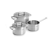 WOLL Steel Stainless Steel Saucepan Set - 5-Piece Saucepan Set, Suitable for Induction Cookers, Suitable for All Hobs, Dishwasher Safe, Corrosion Resistant