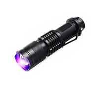 wollcocer Black Light UV Flashlight LED 7w 300lm SK68 Zoomable Ultraviolet Blue Light Torch for Scorpions Dog Cat Pet Urine Detector Fluorescent Minerals