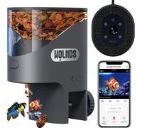 Wolmds Smart Aquarium Ecosystem Kit: 2.5K HD WiFi Automatic Fish Feeder & 8-in-1 Water Quality Test Strip Set - Precise Remote Feeding, Visual Health Monitoring & Pro-Grade Tank Maintenance for Fresh