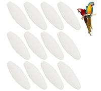 WOLMIK 12 Pack Natural Cuttlefish Bone Chew Toys for Parrots, Birds, Turtles, Snails & Hamsters