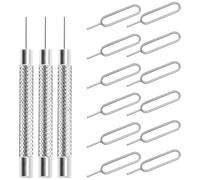 WOLMIK 15 Pcs SIM Card Removal Openning Tool, SIM Card Ejector Removal Pin, Tray Eject Pins Needle Opener, Universal Sim Ejector Tool for All Smartphone Devices, Watchchain Link