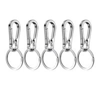 WOLMIK 5 Packs Metal Keychain, Keyring Clip, Keyrings & keychains, Small Clips, Portable Key Chain for Men Women
