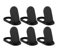 WOLMIK 6 Pcs Foldable Cell Phone Stand, Multi-Angle Universal Pocket Mobile Phone Holder, Portable Adjustable Desktop Holder Compatible with Tablets Smartphones Kindle (Black)