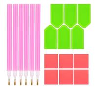WOLMIK Diamond Art Painting Tools - 18 PCS DIY Diamond Painting Tools Kits, 5D Diamond Art Trays with Drill Pen Grips & Glue Clay, Diamond Art Painting Accessories for Kids DIY Diamond Painting, Gift