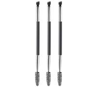 WOLMIK Duo Eye brow Brush - 3 PCS Angled Eyebrow Brush and Spoolie Brush, Eyelash Comb Eyebrow Brush Tool, 2 in 1 Mini Eyelash Brush for Eye Shadow Eyebrow Eyelash Tinting Angled Eyebrow