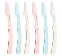 WOLMIK Face Razors for Women - 6 PCS Dermaplaning Exfoliating Tool, Foldable Eyebrow Razors Shaper, Portable Facial Hair Remover Razor, Safety Face Shaving Blade for Shave Face Peach Fuzz Upperlip