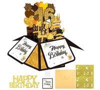 WOLMIK Pop Up Birthday Greeting Cards, 3D Birthday Card, Personalised Birthday Gifts Kids Happy Birthday Card with Envelope and Message Card for Girls, Boys, Women and Men