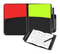 WOLMIK Referee Card Set - Sports Referee Notebook Kit, Red Card Yellow Card and Referee Bag for Football Soccer