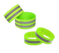 WOLMIK Reflective Bands - 2 PCS Wristbands & 2 PCS Ankle Bands, High Visibility Armbands Set, Reflective Safety Gear for Running, Bike, Dog Walking, Jogging, Cycling, Early Morning, Night Activities