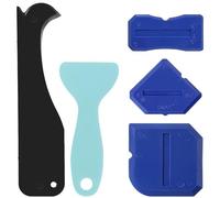 WOLMIK Sealant Finishing Tool Set - 5 PCS Silicone Scraper Tools, Silicone Sealant Remover Tool, Upgraded Sealants Finishing Tools with Scrapers & 3 Grout Caulking for Kitchen, Bathroom, Floor