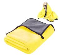 WOLMIK Super Absorbent Pet Grooming Dog Towel - Luxuriously Soft, Fast Drying for Cats, 100cm x 50cm Premium Microfibre (Pack of 1)