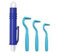 WOLMIK Tick Remover Set - 4 PCS Tick Remover Tool Set, Professional Tick Remover Kit with 1 Tick Removal Tweezers Pen & 3 Tick Hooks, Painlessly Tick Remover for Dogs Cats Horses and Other Human Pets