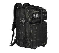 WOLT | Tactical Backpack for Men 45L Military Backpack Large 3 Day Molle Assault Pack Rucking Backpack for Survival Hiking, Camouflage Black