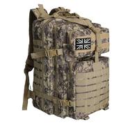 WOLT | Tactical Backpack for Men 45L Military Backpack Large 3 Day Molle Assault Pack Rucking Backpack for Survival Hiking, Camouflage Khaki