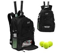 WOLT | Tennis Backpack Tennis Bag for Men Women, Large Tennis Racket Bag with Ventilated Shoe Compartment Holds 2 Rackets,Badminton Squash Racquets, Pickleball Paddles and Balls Accessories