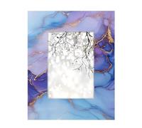 Woltant Acrylic Picture Frame Purple Blu Marble Personalized Photo Frame for Tabletop and Wall Display 5x7inch