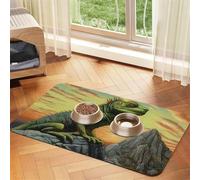 Woltant Lizard Mountain Pet Mat Leather Waterproof Mat | Feeding Mat For Dogs Cats Mat Waterproof Non-Slip, Floor Protector For Dog Cat Bowls, Easy Wipe 30x45cm