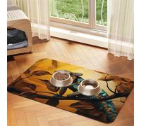 Woltant Lizard Tree Branches Pet Mat Leather Waterproof Mat | Feeding Mat For Dogs Cats Mat Waterproof Non-Slip, Floor Protector For Dog Cat Bowls, Easy Wipe 30x45cm
