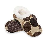 Woltant Winter Warm Plush Slippers for Women and Men Soft Indoor Slippers Non-Slip Rubber Sole Glittery Stone House Bedroom Shoes-XXL