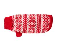 Wolters Dog Sweater Thore Red/White, Knitted Look, Warm, For Small Dogs