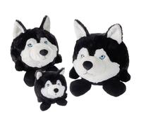 Wolters Dog Toy Plush Ball Henry Husky, Black/White, 100% Polyester
