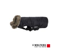 Wolters Parka Black Dog Winter Jacket With Fur Collar For Pug Bulldog