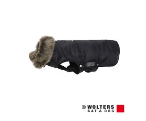 Wolters Parka Black Dog Winter Jacket With Fur Collar For Pug Bulldog