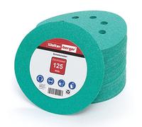 Woltersberger® Pack of 50 Eccentric Sanding Discs, Diameter 125 mm, Grain Size P40, 8 Holes in Green, for Optimal Sanding, Versatile, Velcro Sandpaper Adhesive
