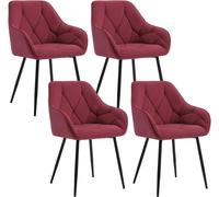 WOLTU 1/2/4/6 Dining Chair Armchair Velvet Kitchen Dining Room Restaurant Office