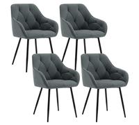 WOLTU 1/2/4/6 Dining Chair Armchair Velvet Kitchen Dining Room Restaurant Office