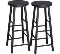 WOLTU 2 x Bar Stools Retro Breakfast Kitchen Bar High Chairs MDF Seat Metal Legs