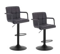 WOLTU 2X Bar Stools Chairs Breakfast Stools Kitchen PU Leather Adjustable Swivel