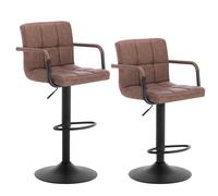 WOLTU 2X Bar Stools Chairs Breakfast Stools Kitchen PU Leather Adjustable Swivel