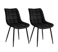 WOLTU 2x Velvet Dining Chairs Metal Legs Office Kitchen Living Room Lounge Chair