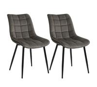 WOLTU 2x Velvet Dining Chairs Metal Legs Office Kitchen Living Room Lounge Chair