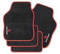 Woltu 4Pc Set Universal Car Van Floor Mats Non Slip Carpet Covers Red