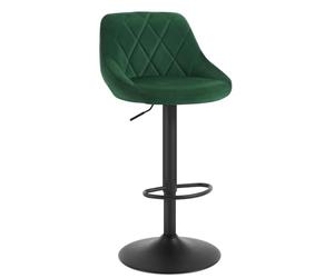 WOLTU Bar Stool, Swivel Breakfast Barstool, Velvet, Dark Green