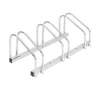 WOLTU Bike Stand for 3Bikes, Floor or Wall Mounted Bicycle Rack, Cycle Parking Stand Rack for Garage Storage, Metal Bike Rack Outdoor,Silver