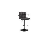 WOLTU Breakfast Bar Stool, Swivel Stool with Armrest and Footrest for Kitchen Island Counter, Faux Leather, Anthracite