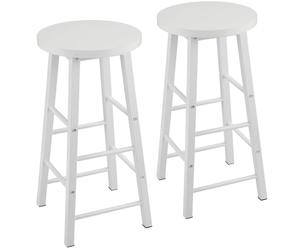 WOLTU Breakfast Bar Stools Set of 2, High Barstools, White