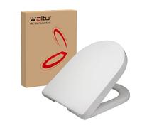WOLTU D Shape Toilet Seat,Soft Close Toilet Seat with Quick Release White | Top-Mount Fixing, Hardwearing Easy to Clean, Simple Installation, 47x36cm, for Family Bathroom