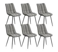 WOLTU Dining Chairs Set of 6, Accent Kitchen Chairs, Grey